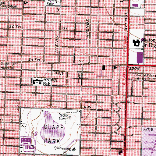 Topographic Map of Korean United Methodist Church, TX