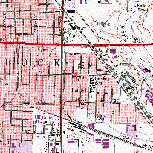 Topographic Map of Mount Vernon United Methodist Church, TX