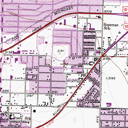 Topographic Map of Latin American Pentecostal Church, TX