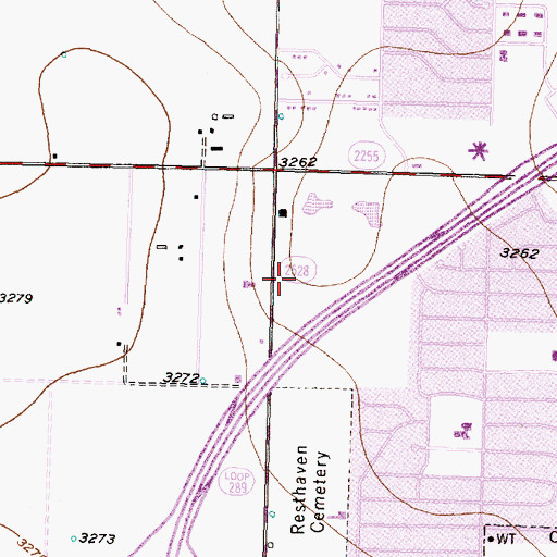 Topographic Map of Seventh Day Adventist Church, TX