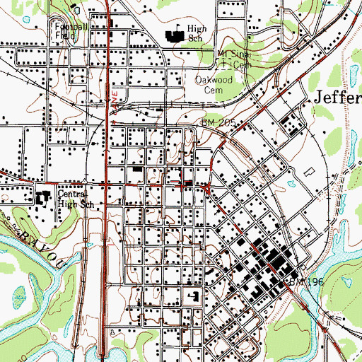 Topographic Map of Church of the Nazarene, TX