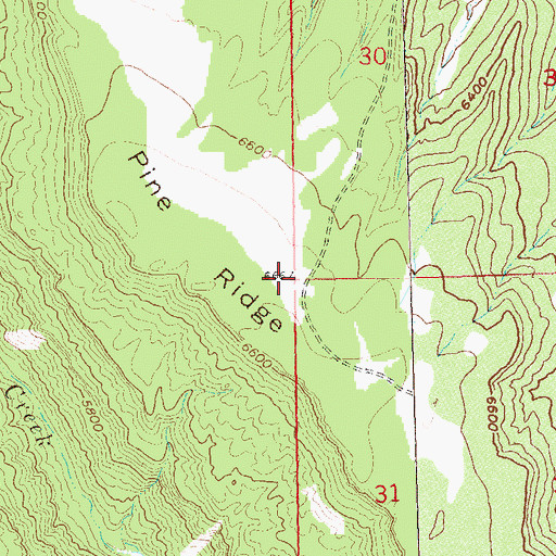 Topographic Map of Pine Ridge, CO