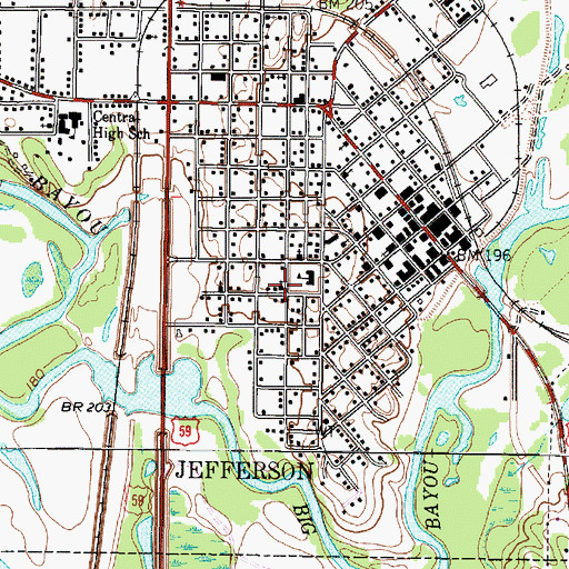 Topographic Map of Christ Episcopal Church, TX