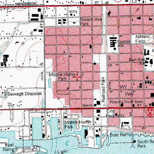 Topographic Map of Pilgrim Rose Baptist Church, TX