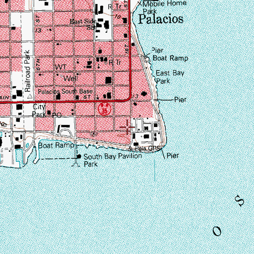 Topographic Map of Texas Baptist Encampment Church, TX