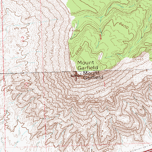 Topographic Map of Mount Garfield, CO