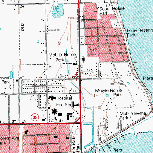 Topographic Map of Solid Rock Fellowship Church, TX