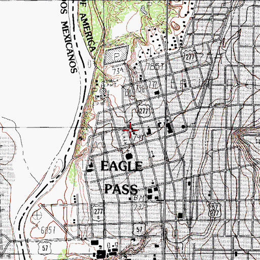 Topographic Map of Episcopal Church of the Redeemer, TX