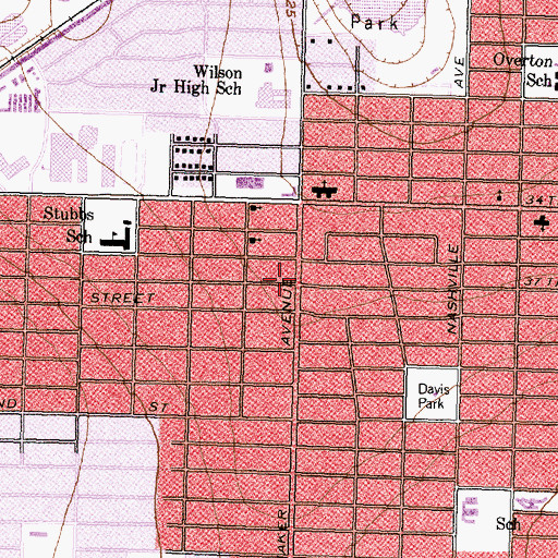 Topographic Map of New Testament Baptist Church, TX