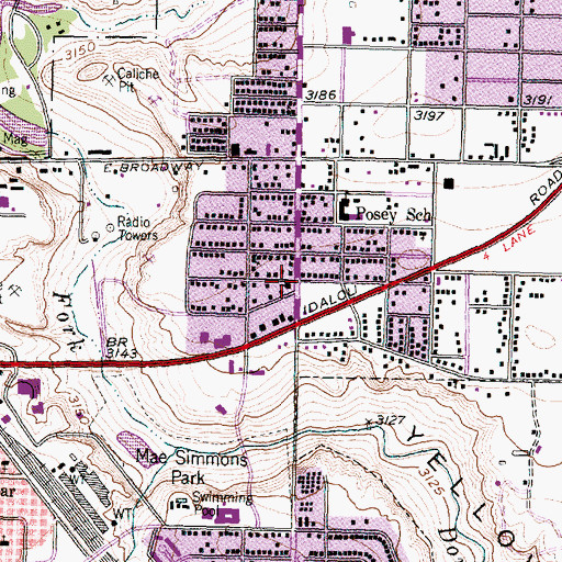 Topographic Map of New Zion Baptist Church, TX