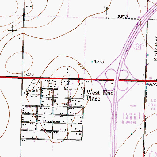 Topographic Map of Pilgrim Baptist Church, TX