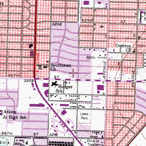 Topographic Map of Providence Baptist Church, TX