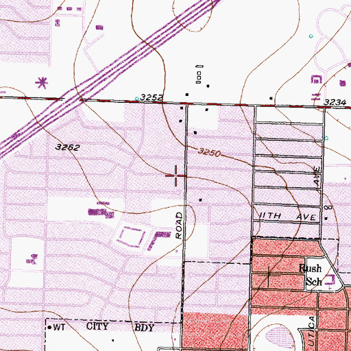 Topographic Map of Redbud Baptist Church, TX