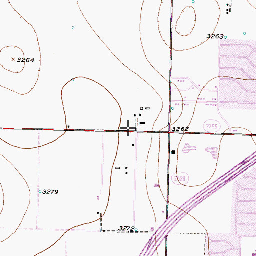 Topographic Map of Shadow Hills Baptist Church, TX