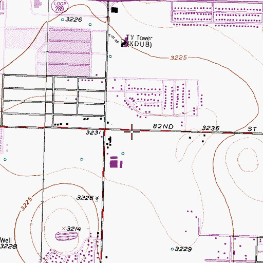 Topographic Map of South Park Baptist Church, TX