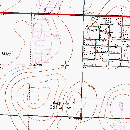 Topographic Map of Town West Baptist Church, TX