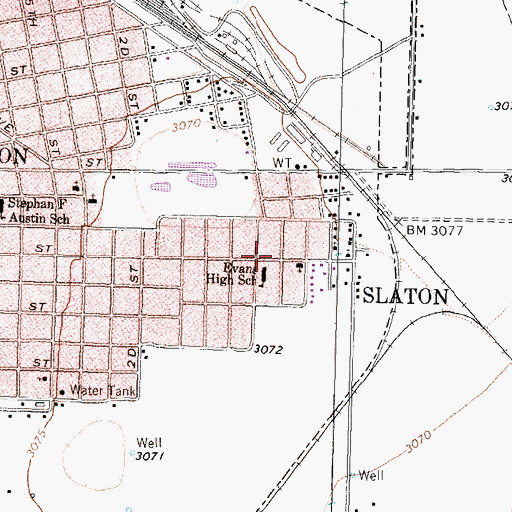 Topographic Map of Triumph Baptist Church, TX