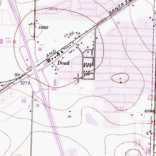 Topographic Map of Westmoreland Baptist Church, TX