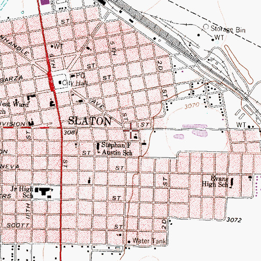 Topographic Map of Our Lady of Guadalupe Church, TX