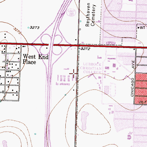 Topographic Map of Saint John Neumann Catholic Church, TX