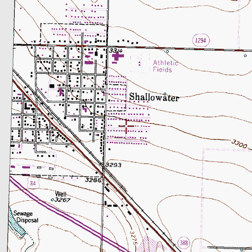 Topographic Map of Saint Philip Catholic Church, TX