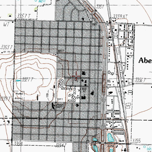 Topographic Map of Church of Christ, TX