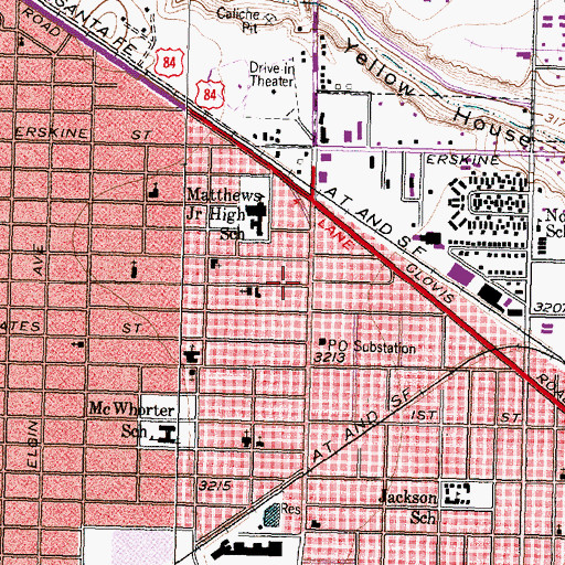 Topographic Map of Church of Christ - Colgate, TX
