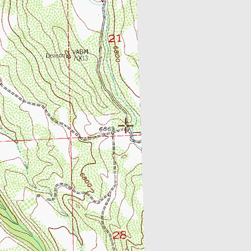 Topographic Map of Mormon Mesa Ditch, CO