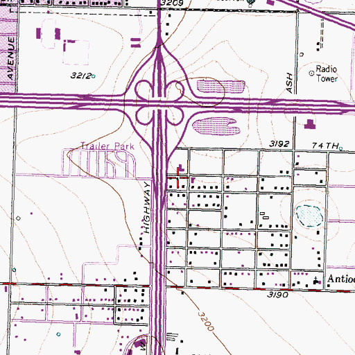 Topographic Map of Smithlawn Church of Christ, TX