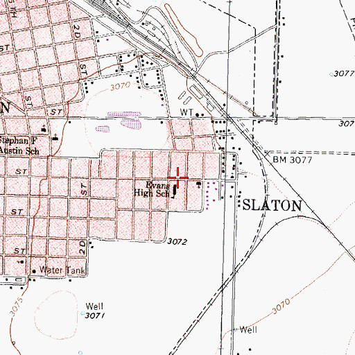 Topographic Map of Number One Church of God and Christ, TX
