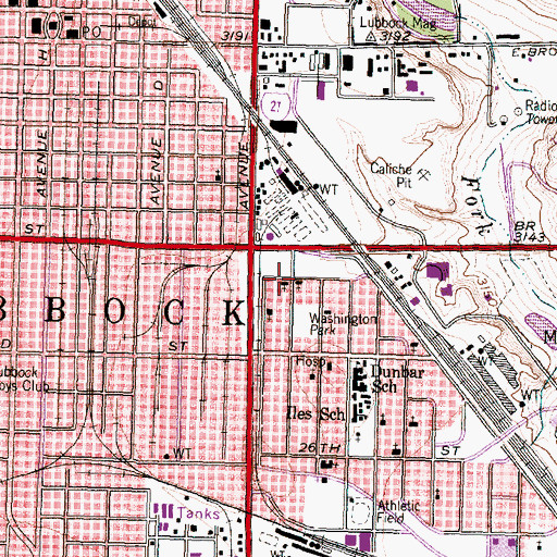 Topographic Map of New Hope Baptist Church, TX