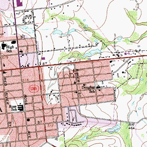 Topographic Map of Sweet Home Baptist Church, TX