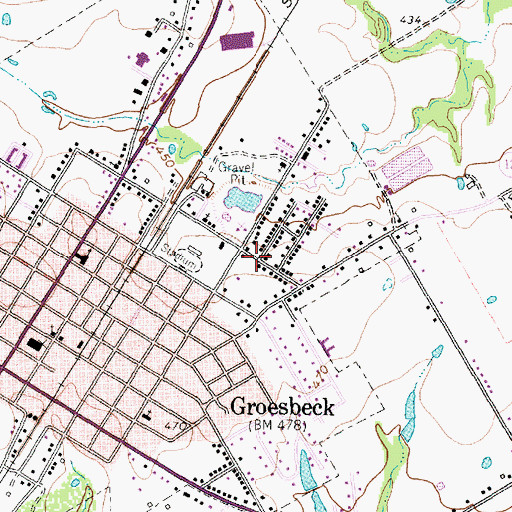 Topographic Map of Grace Tabernacle Church of God in Christ, TX