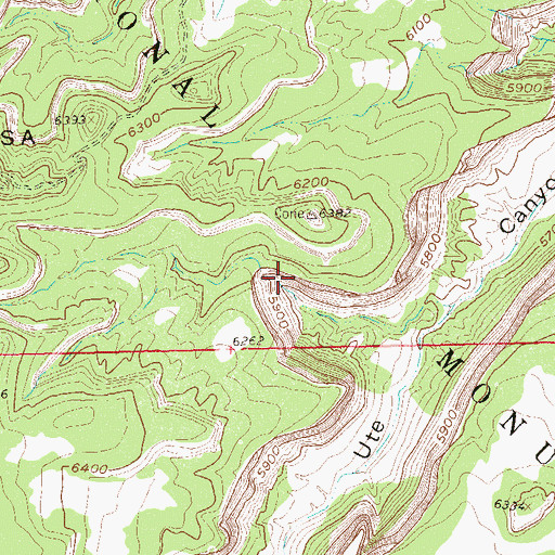 Topographic Map of Colorado National Monument, CO