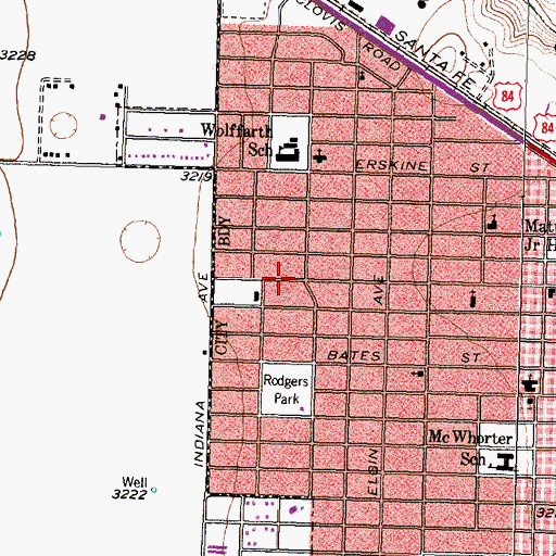 Topographic Map of Bethlehem Missionary Baptist Church, TX