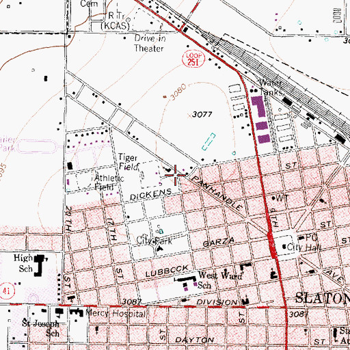 Topographic Map of Bible Baptist Church, TX