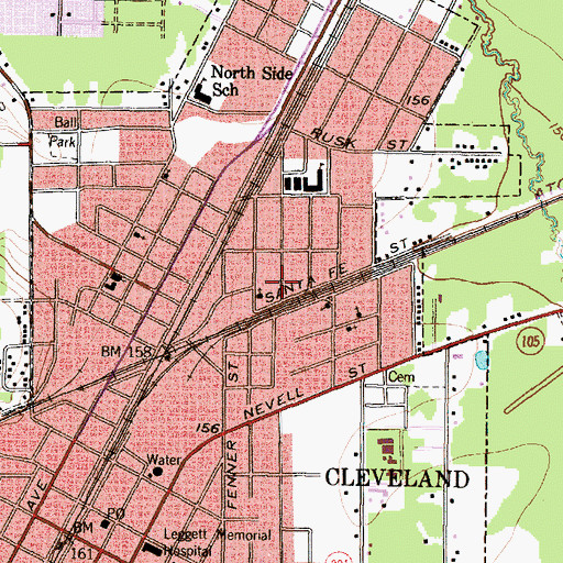 Topographic Map of New Bethel Baptist Church, TX