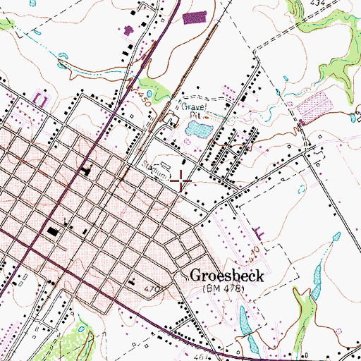 Topographic Map of Lone Star Baptist Church, TX