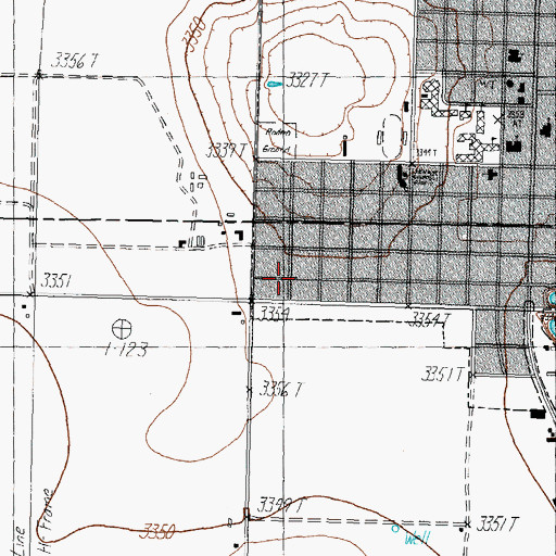 Topographic Map of First Baptist Church, TX