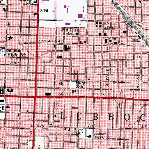 Topographic Map of Greater Mount Zion Baptist Church, TX