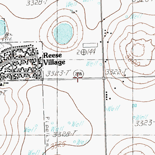 Topographic Map of Hurlwood Baptist Church, TX