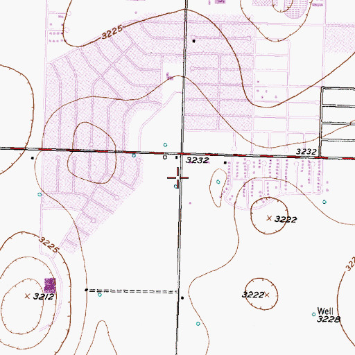 Topographic Map of Indiana Avenue Baptist Church, TX