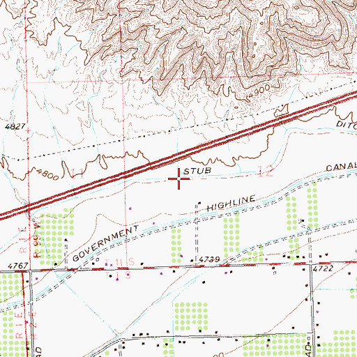 Topographic Map of Stub Ditch, CO