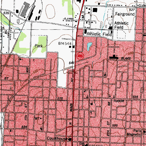 Topographic Map of Greater New Faith Baptist Church, TX