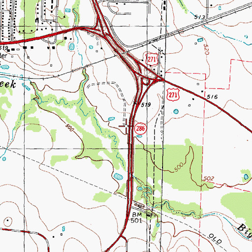 Topographic Map of New Hope Baptist Church, TX