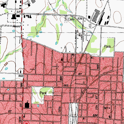 Topographic Map of Northwest Baptist Church, TX