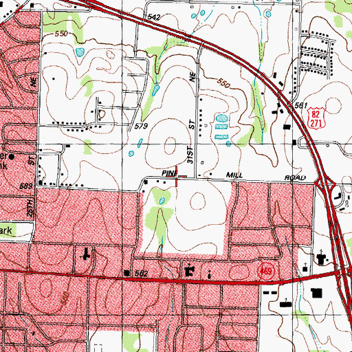 Topographic Map of Victory Baptist Church, TX
