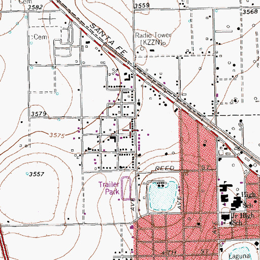 Topographic Map of Parkview Baptist Church, TX