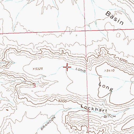 Topographic Map of Long Mesa Ditch, CO