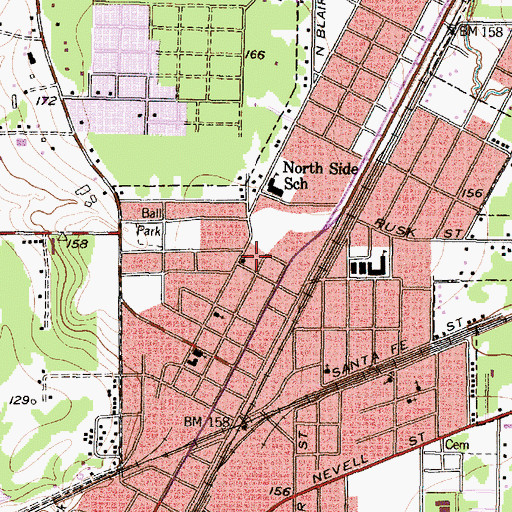 Topographic Map of Casa de Dios Assembly of God Church, TX
